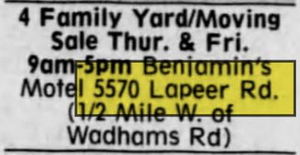 Blue Water Motel (Robbins Motel & Gift Shop) - Sept 2002 Ad (newer photo)